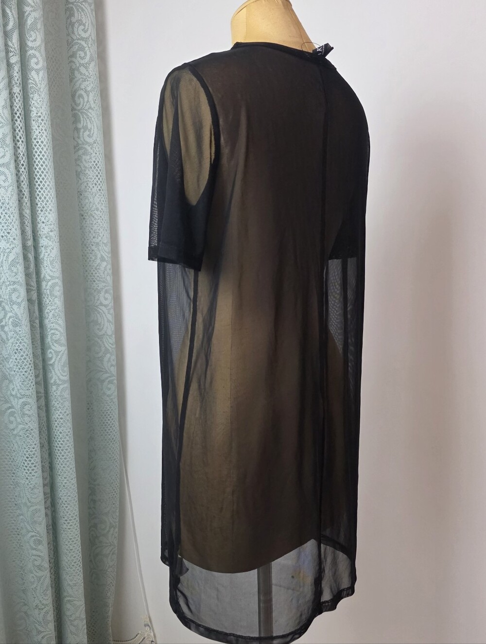 Black Sheer Mesh Cover Up Dress – Swimwear & Party - Picture 4 of 6